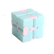 Cubo Infinito Con Luz Led Azul, Juguete Antiestrés Para Aliviar El Estrés, Rompecabezas Mágico, Luz Nocturna Plegable, Cubo Infinito, 1 Ud. - Azul - Ver 1