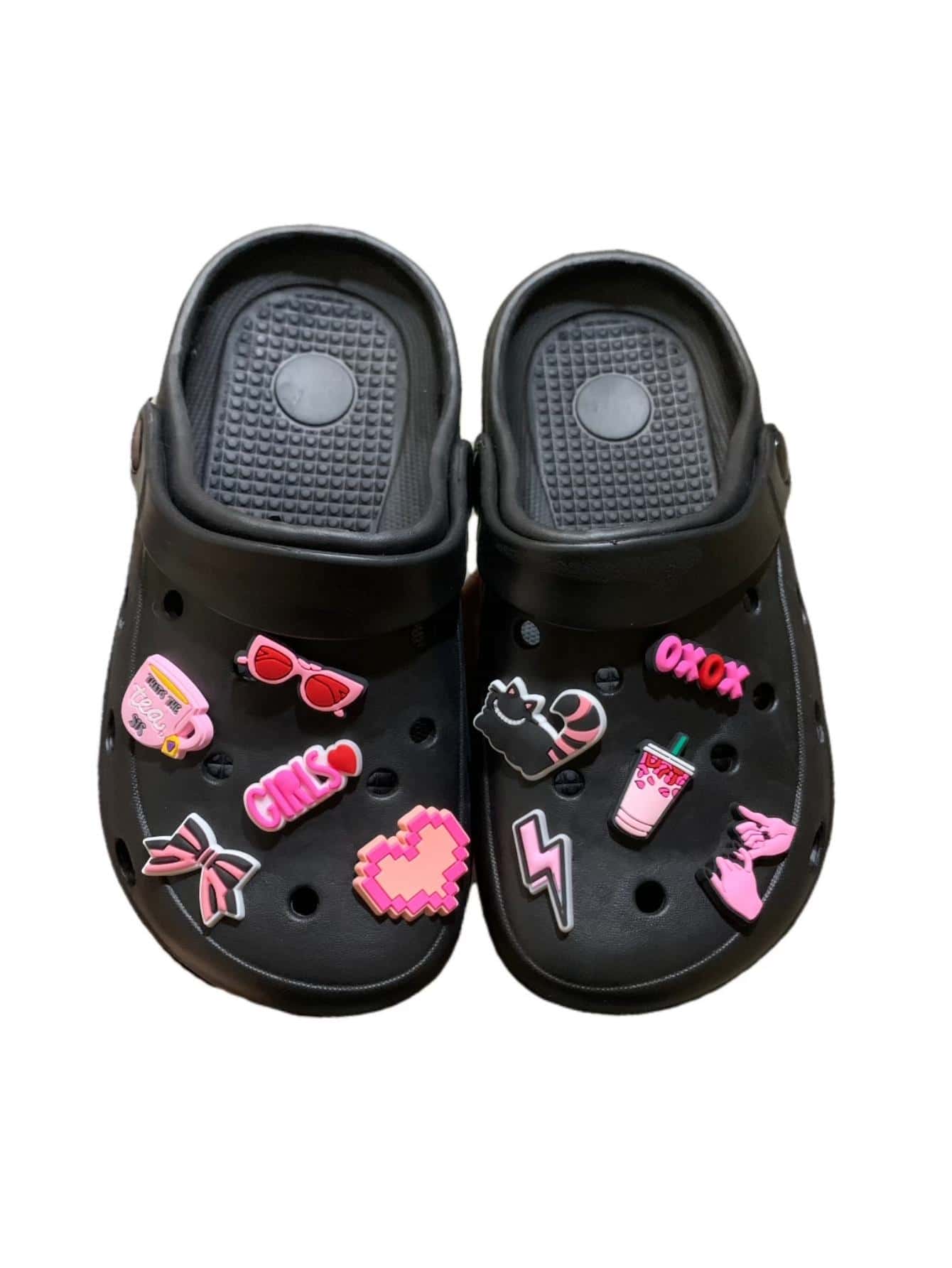 Cute Pink Pvc Rubber Garden Shoe Decoration Buckle For Diy, Bracelet And Accessories - Baby Pink - View 1