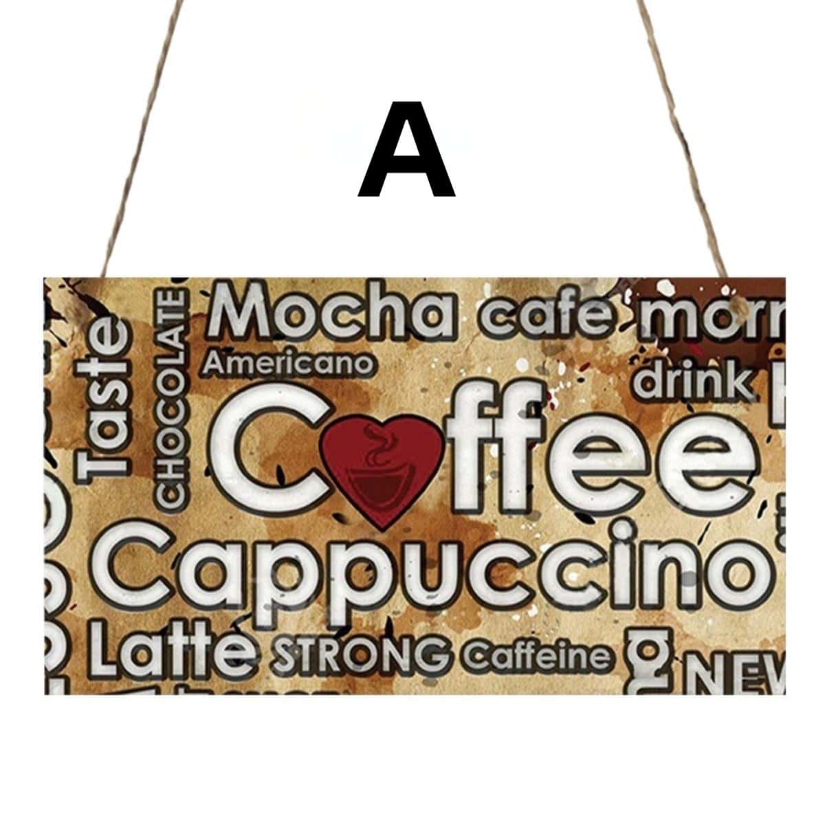 1pc Wooden Coffee Design Signboard, Gift For Coffee Shop Decoration In Kitchen - Multicolor - View 1
