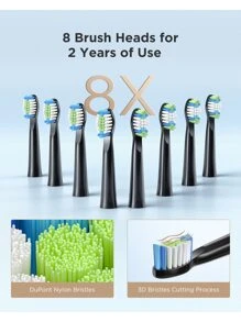 Fairywill Electric Toothbrush Oral Whitening Teeth Sonic Waterproof USB Charger - Black - View 7