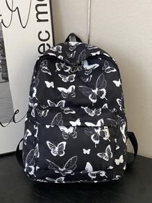 Butterfly Pattern Campus Style Functional BackpackSchool Backpack,School BagLarge Capacity,Classic,CasualFor Teen Girls Women College StudentsBack To SchoolSchool Backpack,School Bag,Backpack For School,Back To School,Big Backpack,Large Capacity, Suitable For Teen Girls Women College Students, Perfect For Back To School,College,Middle School, High School, Butterfly Bag Valentines, School Supplies, Back To School Backpack, School Bookbag, Back To School Bags, Lightweight, Portable, Boys And Men, First Day Of School