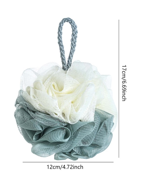 1pc Antibacterial Soft Mesh Bath Sponge With Hanging Loop SHEIN USA
