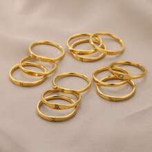 1pc Simple & Delicate Constellation Sign Ring For Women, Stainless Steel With 18k Gold Plating, Suitable For Daily Wear And Birthday Gift Giving