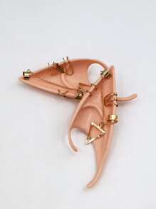 Fairy Elf Ears - Medium-Long Style Role-Playing Soft Pointed Ears, Renaissance Party Dress-Up Costume Cosplay Accessories, Elf Makeup Ball Vampire Fairy Ears - Baby Pink - View 2