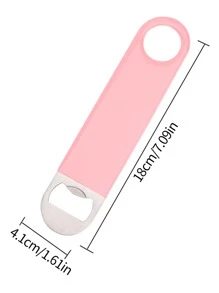 1 件不锈钢啤酒开瓶器，带塑料涂层，创意多功能苏打水和啤酒开瓶器，适合户外、露营、送给父亲的礼物 - 粉色 - 查看 2