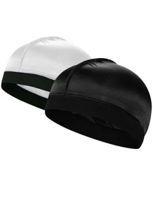 Awegeo Turban pentru bărbați 1/2/4/6/8buc, șapcă ondulată, șapcă sportivă, elastică, elastică, respirabilă, cu bandă de transpirație, pepene verde