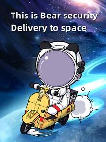 Bloques de construcción de astronauta, modelo de ensamblaje de dibujos animados, conductor de entrega, repartidor volador, juguete intelectual, regalo de decoración de cumpleaños - Azul - Ver 4