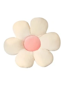 1 件 35 厘米可爱花朵毛绒枕头美丽花朵靠垫填充柔软玩具儿童女孩沙发家居装饰礼物家居装饰 - 杏色 - 查看 1