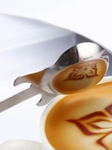 1pc Creative Stainless Steel Guitar Shaped Spoon For Coffee, Tea, Dessert, Ice Cream, Party Gift, Kitchen Gadget School Supplies,Back To School - Silver - View 6