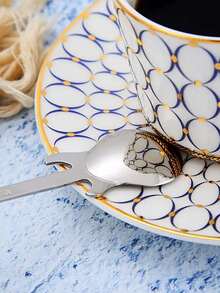 1pc Creative Stainless Steel Guitar Shaped Spoon For Coffee, Tea, Dessert, Ice Cream, Party Gift, Kitchen Gadget School Supplies,Back To School - Silver - View 7