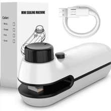 包封口機,三合一封口機適用於零食,可充電手持塑膠包,真空壓縮袋封口機便攜,保持餐飲薯片餅乾清新香調 - 白色 - 查看 1