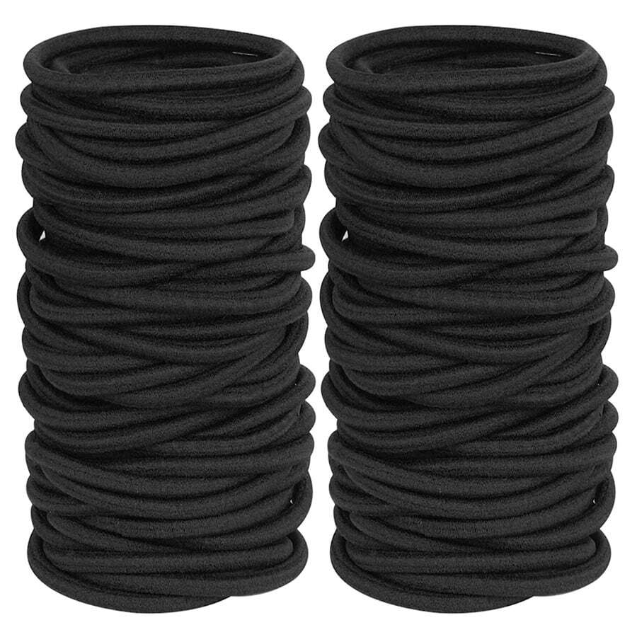 100 peças/pacote Elásticos de Cabelo Versáteis de Uso Diário com 4mm de Espessura, Casual, Academia, Suporte de Rabo de Cavalo, Elásticos de Cabelo, Scrunchies, Corda de Cabelo Elástica, Bolinhas de Cabelo