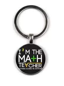 1 pieza A matemáticas maestro estilo Llaveros Llaveros moda regalos - Plateado - Ver 1