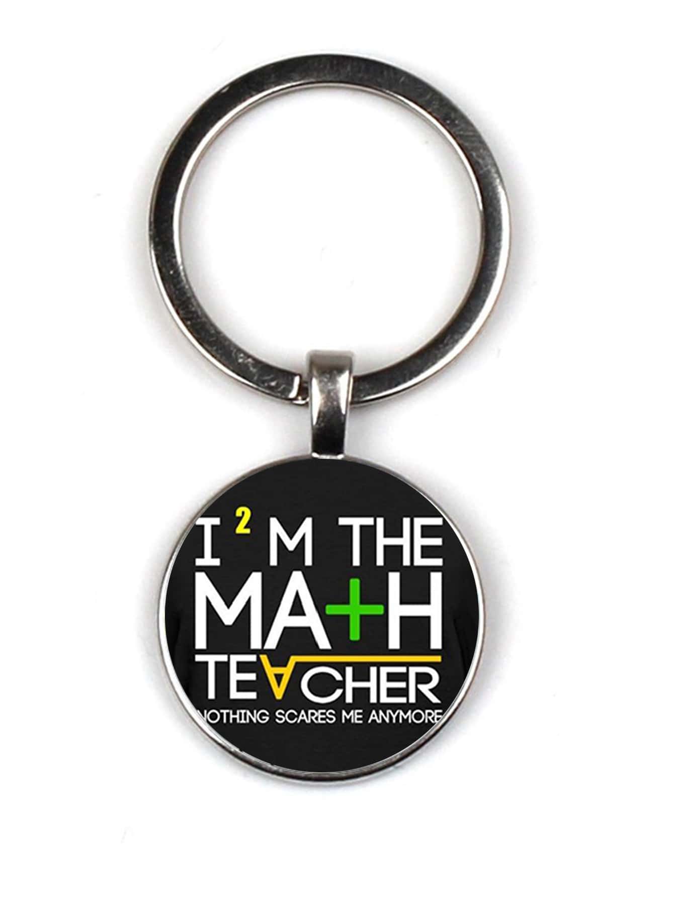 1 pieza A matemáticas maestro estilo Llaveros Llaveros moda regalos - Plateado - Ver 1