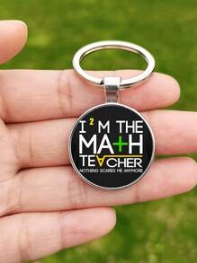 1 pieza A matemáticas maestro estilo Llaveros Llaveros moda regalos - Plateado - Ver 2