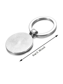 1 pieza A matemáticas maestro estilo Llaveros Llaveros moda regalos - Plateado - Ver 3