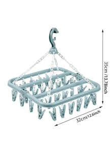 1入組塑膠晾衣架 - 藍色 - 查看 3