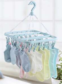 1入組塑膠晾衣架 - 藍色 - 查看 6