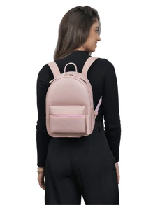 Women Fashion Backpacks - 淺粉色 - 查看 2