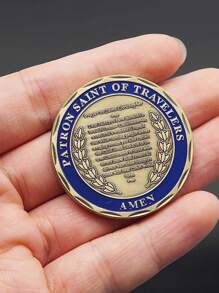 1 PC St. Christopher's Patron Saint of Travelers Challenge Coin - Multicolor - View 5