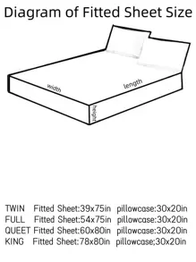 3入組白色大理石紋理聚酯纖維床單套裝,包含1張床單、1個枕頭套和2個床墊套,適用於四季,可機洗和乾洗 - 白色 - 查看 4