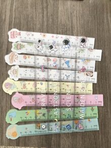 4pcs Cartoon Astronaut Design Ruler For Learning Back To School