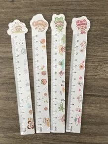 4pcs Cartoon Astronaut Design Ruler For Learning Back To School