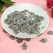 25 piezas separadores dijes colgantes bisuteria llaveros pulseras - Plateado - Ver 1