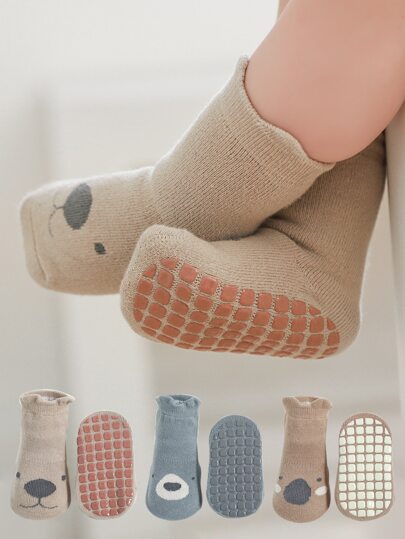 3 Paar Wadensocken rutschfest Cartoon , Geeignet für Alle Jahreszeiten