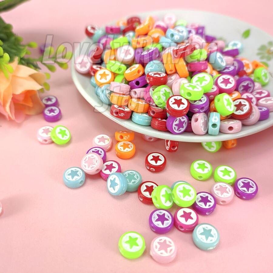 250gr Beads Spacers Star Pills Approx 1700 Pcs Bracelets Fashion Jewelry - Nhiều màu - Xem 1