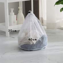 1PC Lưới rút quần lót giỏ đựng đồ giặt Túi giặt Túi đựng đồ giặt Túi đựng máy giặt dung tích lớn Túi đựng đồ giặt bẩn Quần váy Giày Quần jean Bốt Váy, Mùa xuân, Tối giản, Mùa hè Áo - Lưới thô dày - Xem 11