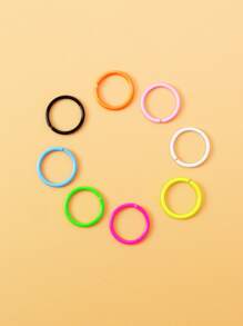8pcs Multicolor Stainless Steel Nose Rings Suitable For Daily Wear - Multicolor - View 1