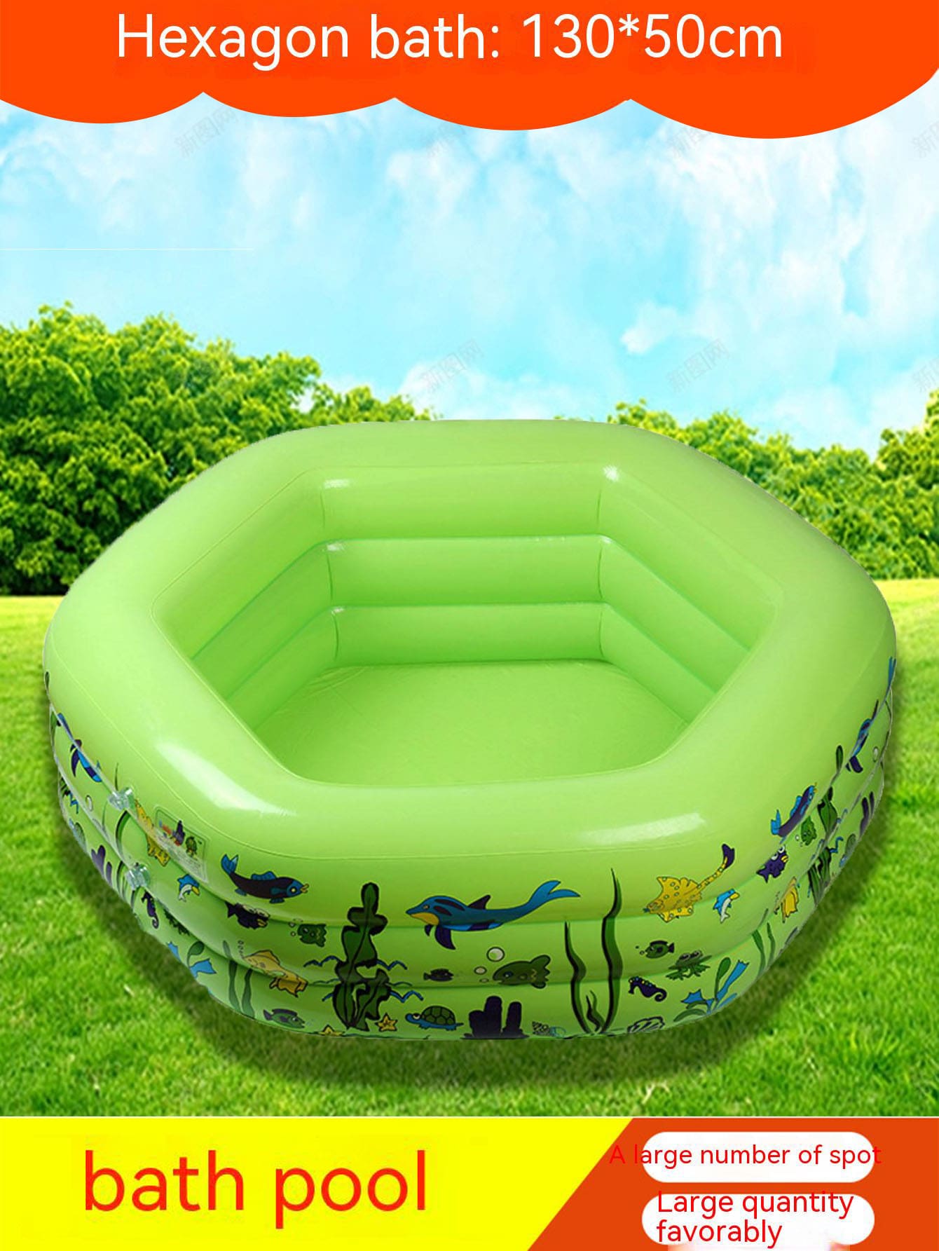 Pvc Inflatable Swimming Pool,hexagon Family Leisure Bathing Fun Water ...