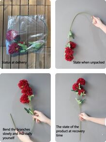1入組滌綸擬真花,時尚假花裝飾用品 - 粉色 - 查看 4