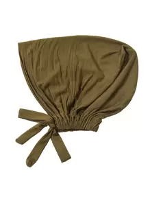 Women Hijab Plain Beanie Hat With Elastic Band & Adjustable Scarf Cap For Abaya Daily Under Cap Veiled Clothes - Army Green - View 3