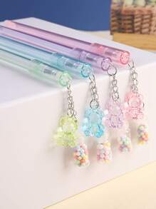1pc Random Color Butterfly Shaped Neutral Pen With Pendant For Exams, Signatures, And Cute Stationery Accessory Back To School - Multicolor - View 1