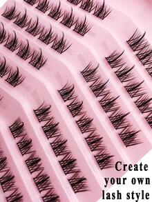 70 Manga Phân đoạn Sai Gia hạn Lông mi DIY Tự nhiên Cá nhân Dây da roi Dụng cụ Trang điểm Mềm mại Và Tự nhiên Dễ Đến Điều hành Lông mi - màu đen - Xem 8