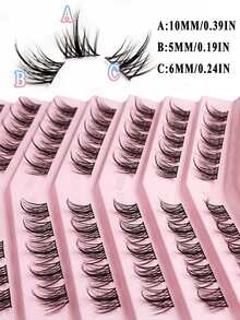 70 Manga Phân đoạn Sai Gia hạn Lông mi DIY Tự nhiên Cá nhân Dây da roi Dụng cụ Trang điểm Mềm mại Và Tự nhiên Dễ Đến Điều hành Lông mi - màu đen - Xem 6