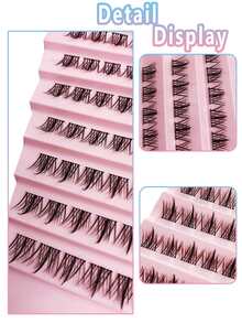 70 Manga Phân đoạn Sai Gia hạn Lông mi DIY Tự nhiên Cá nhân Dây da roi Dụng cụ Trang điểm Mềm mại Và Tự nhiên Dễ Đến Điều hành Lông mi - màu đen - Xem 10