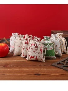 12入組10*14cm聖誕主題糖果禮品袋,金箔包裝袋