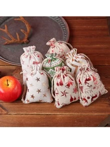 12入組10*14cm聖誕主題糖果禮品袋,金箔包裝袋