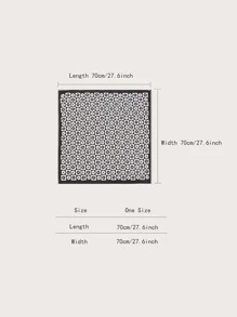 花朵印花方巾 - 彩色 - 查看 4