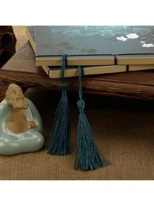 復古筆記本中式流蘇復古厚牛皮紙日記記事本商業書素描本手賬本 - 綠色 - 查看 6