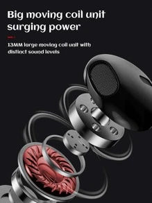 M01無線TWS 5.3版運動耳機降噪遊戲耳機HIFI立體聲低音耳塞式耳機 - 粉色 - 查看 5