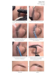 30 accesorios en una caja de pestañas mejoradas Kit de pestañas, Kit de pestañas profesionales, Lash Lift Curl Lashes Curl Lashes y Wild Brows, Herramientas de pestañas para salones de belleza - Rosa - Ver 8