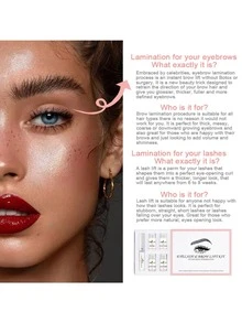 30 accesorios en una caja de pestañas mejoradas Kit de pestañas, Kit de pestañas profesionales, Lash Lift Curl Lashes Curl Lashes y Wild Brows, Herramientas de pestañas para salones de belleza - Rosa - Ver 9