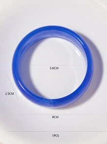 Vòng tay rắn tối giản - Màu xanh lam - Xem 3