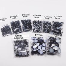 2/3/4/6/8/10/12 毫米亚克力珠子仿珍珠半圆平底多色珠子适用于珠宝制作 DIY 配件 - 彩色 - 查看 2