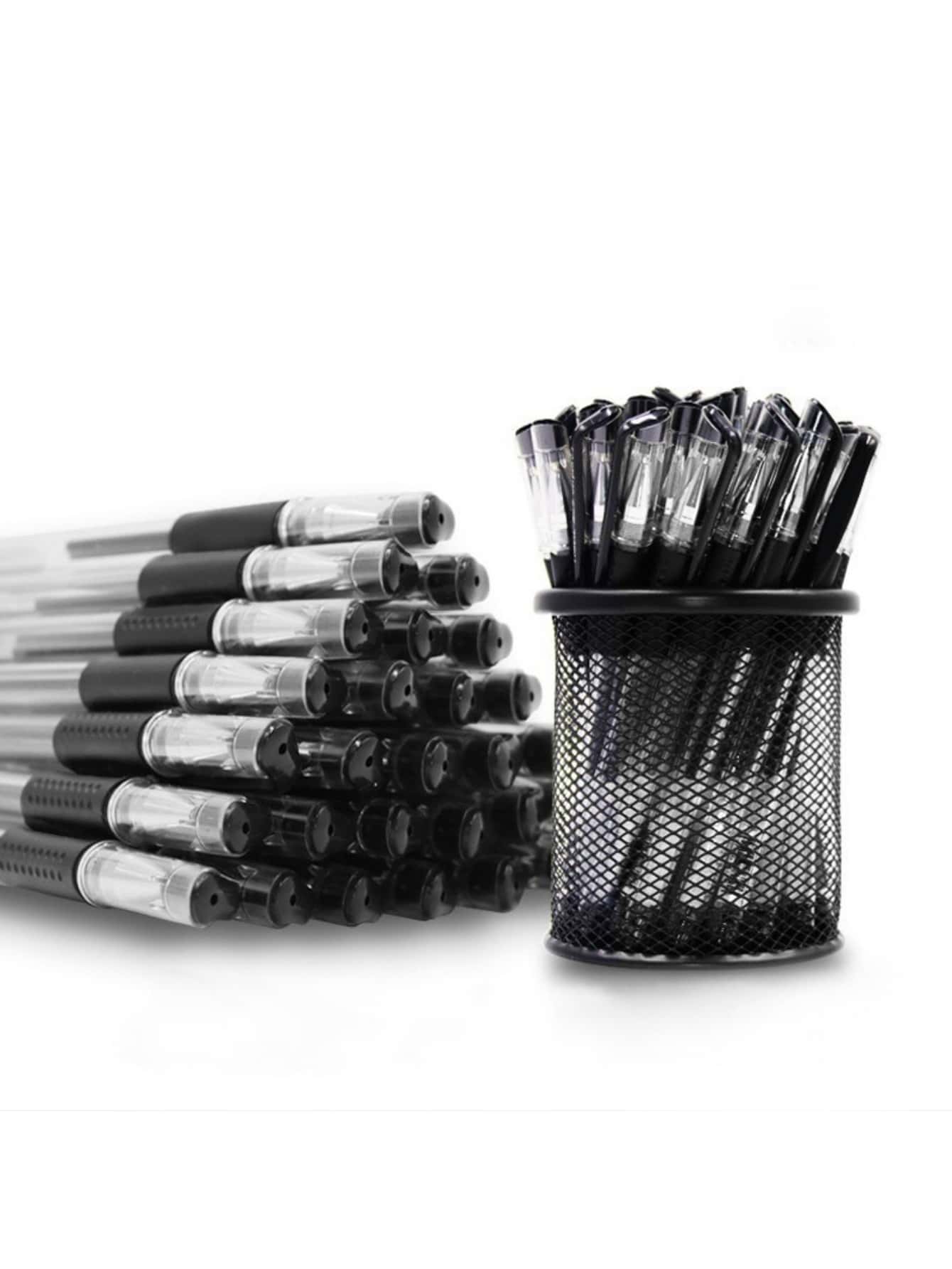 EooUooIP 5 penne gel retrattili, penne a sfera in gel esthetic, 0,5 mm, penne a inchiostro in gel retrattili, penne nere, per scrivere, diario e scrivere, per scuola, ufficio, casa