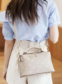 Easter Gifts Handbag With Letter Design And Random Pattern Scarf